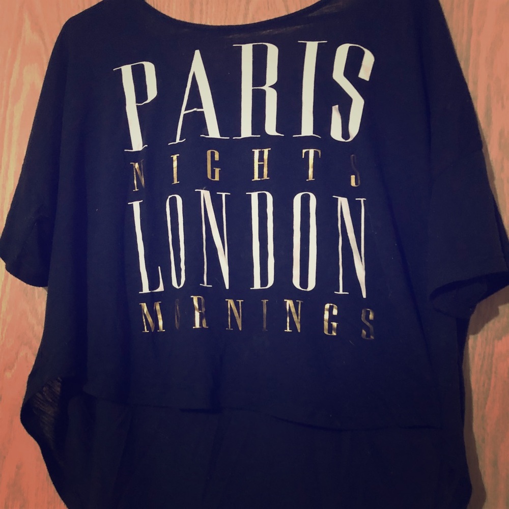 Paris Nights London mornings crop top